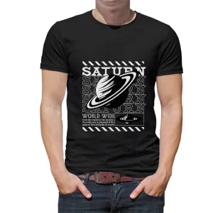 Saturn Mens cotton printed T-shirt