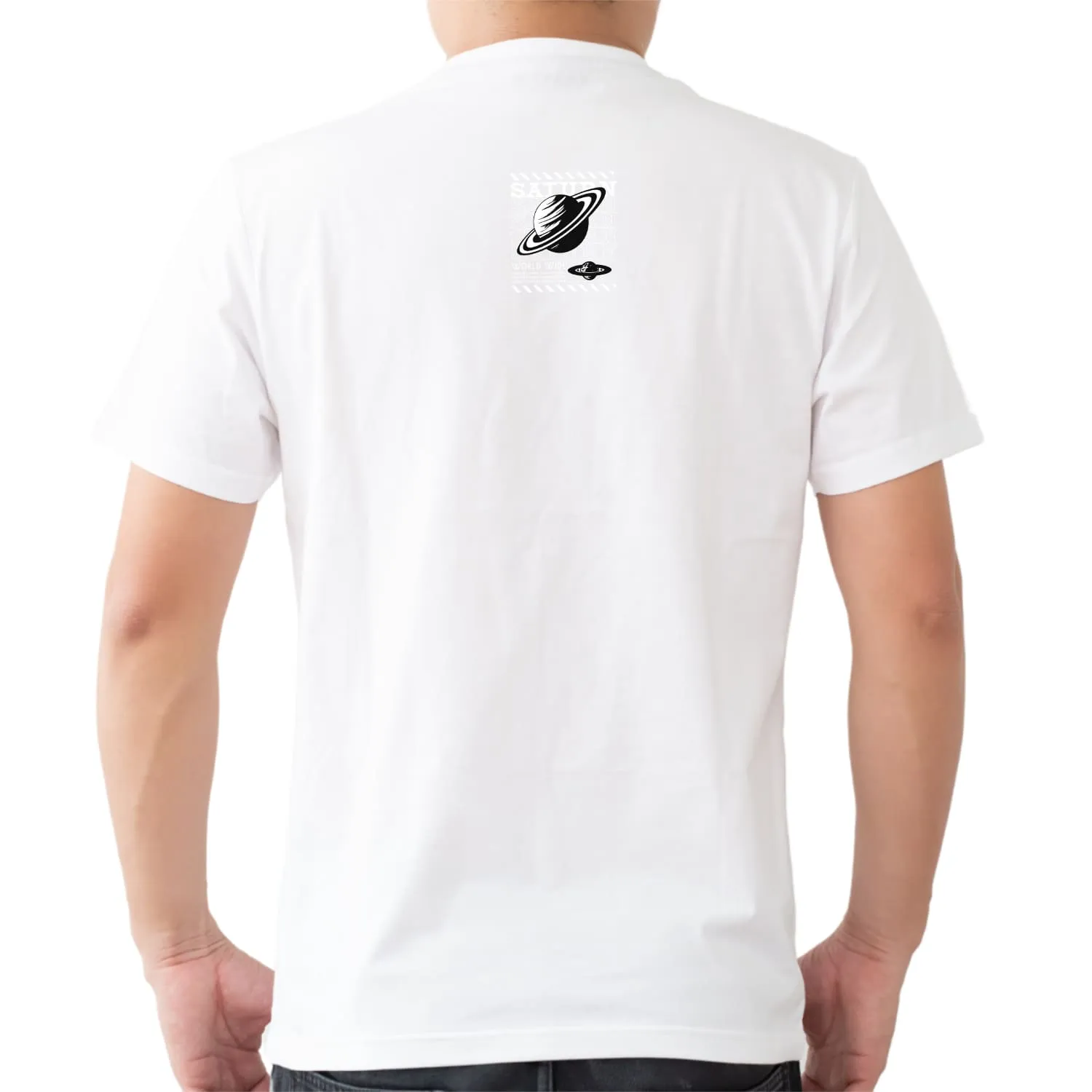 Saturn Mens cotton printed T-shirt