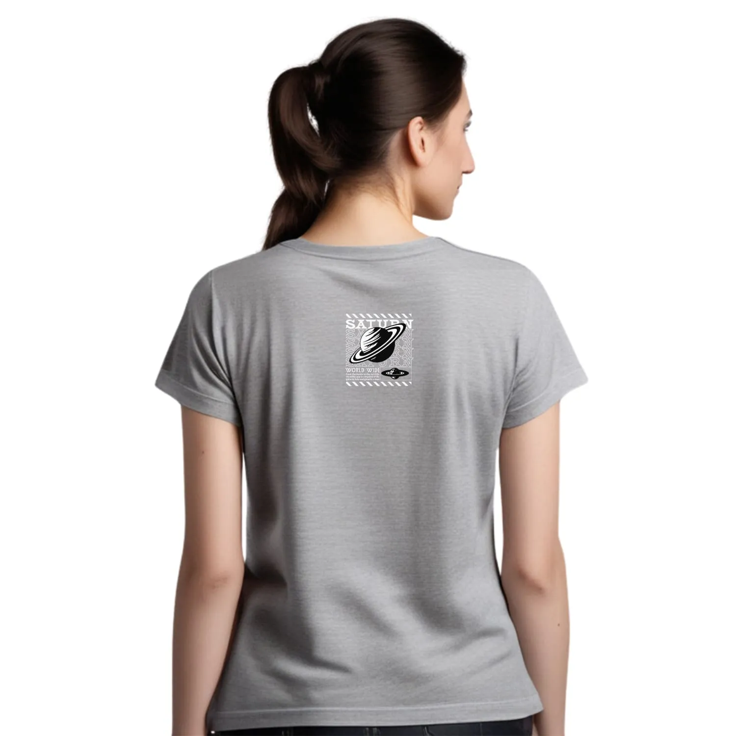 Saturn Womens cotton printed T-shirt