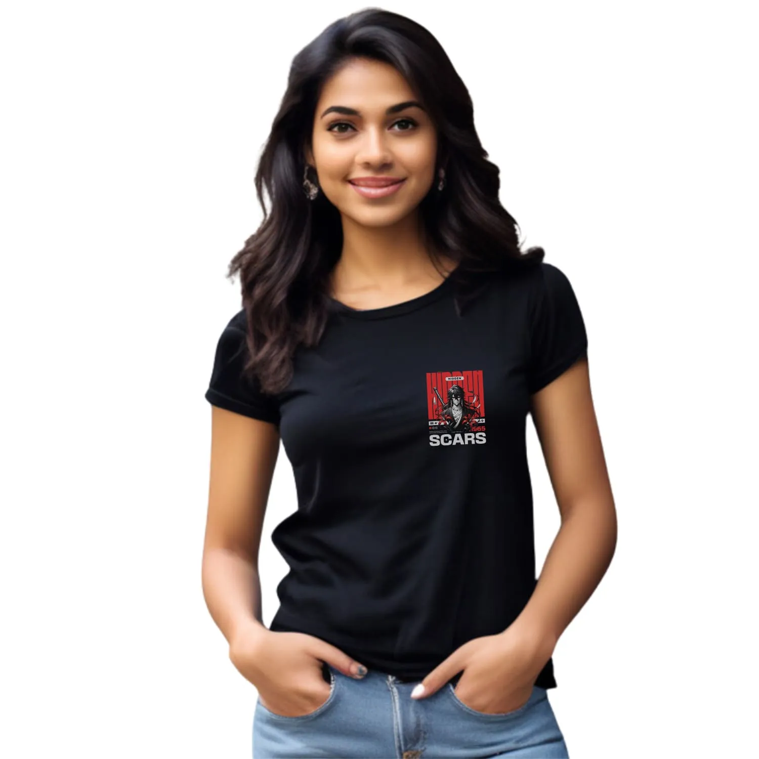 Scars Womens cotton printed T-shirt