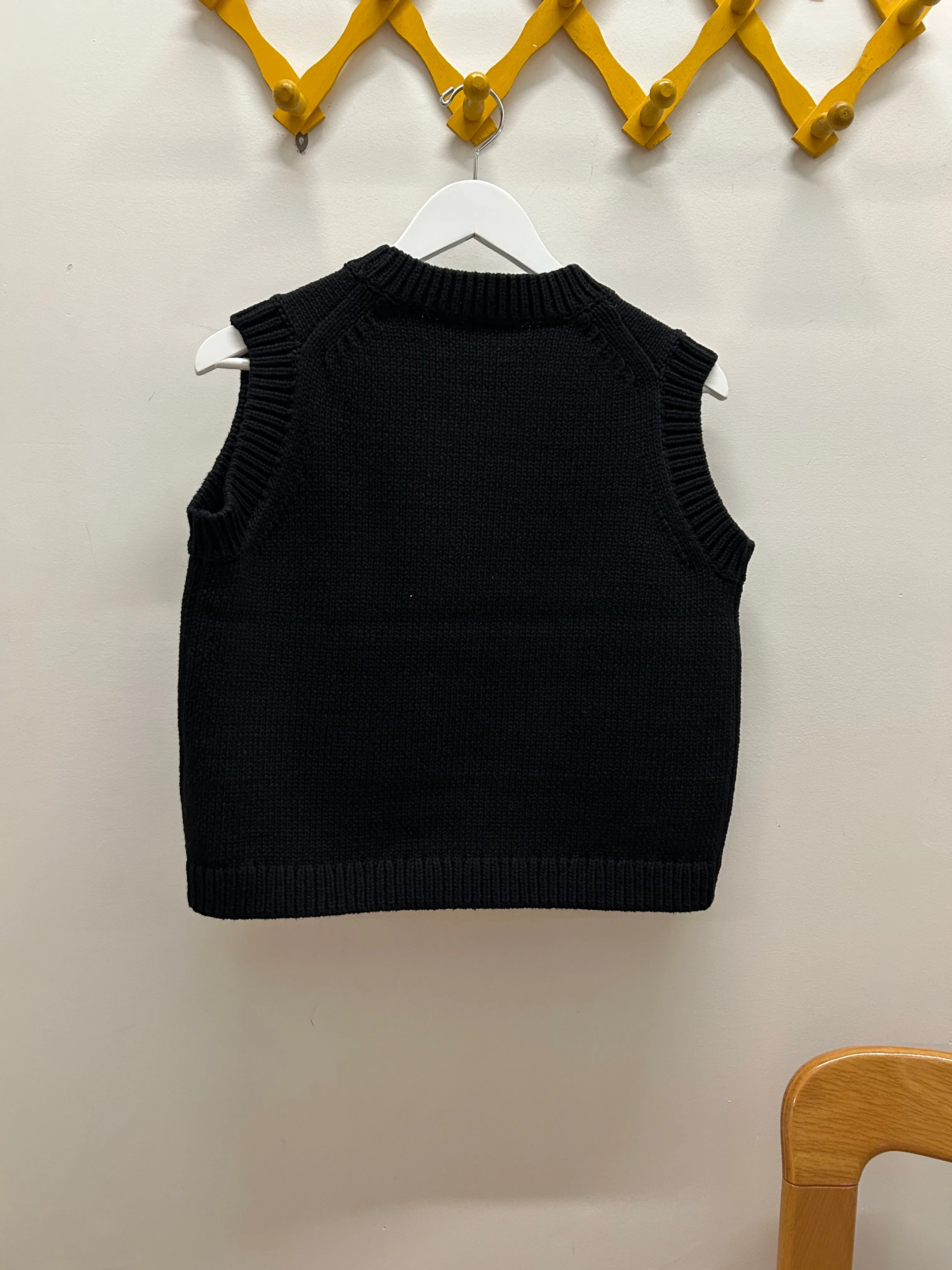 Shape Cotton Vest - Black