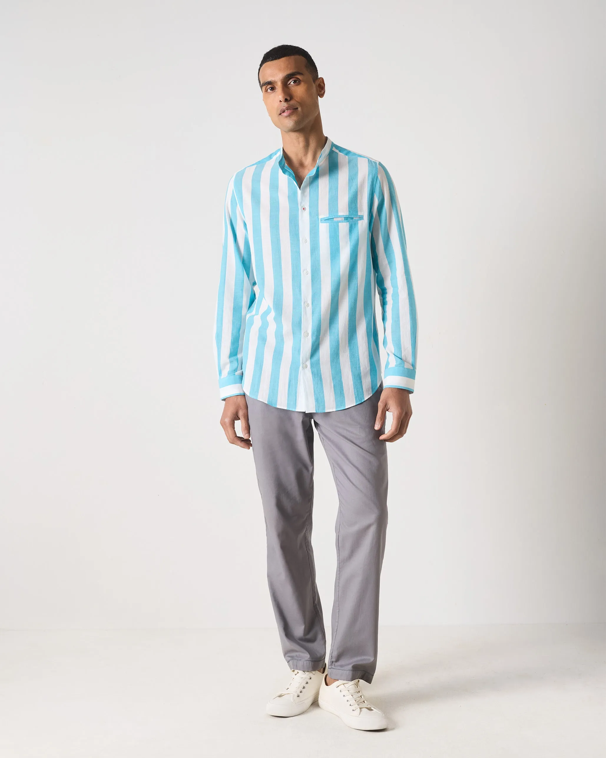 Slim Fit Shirt - Blue Stripes