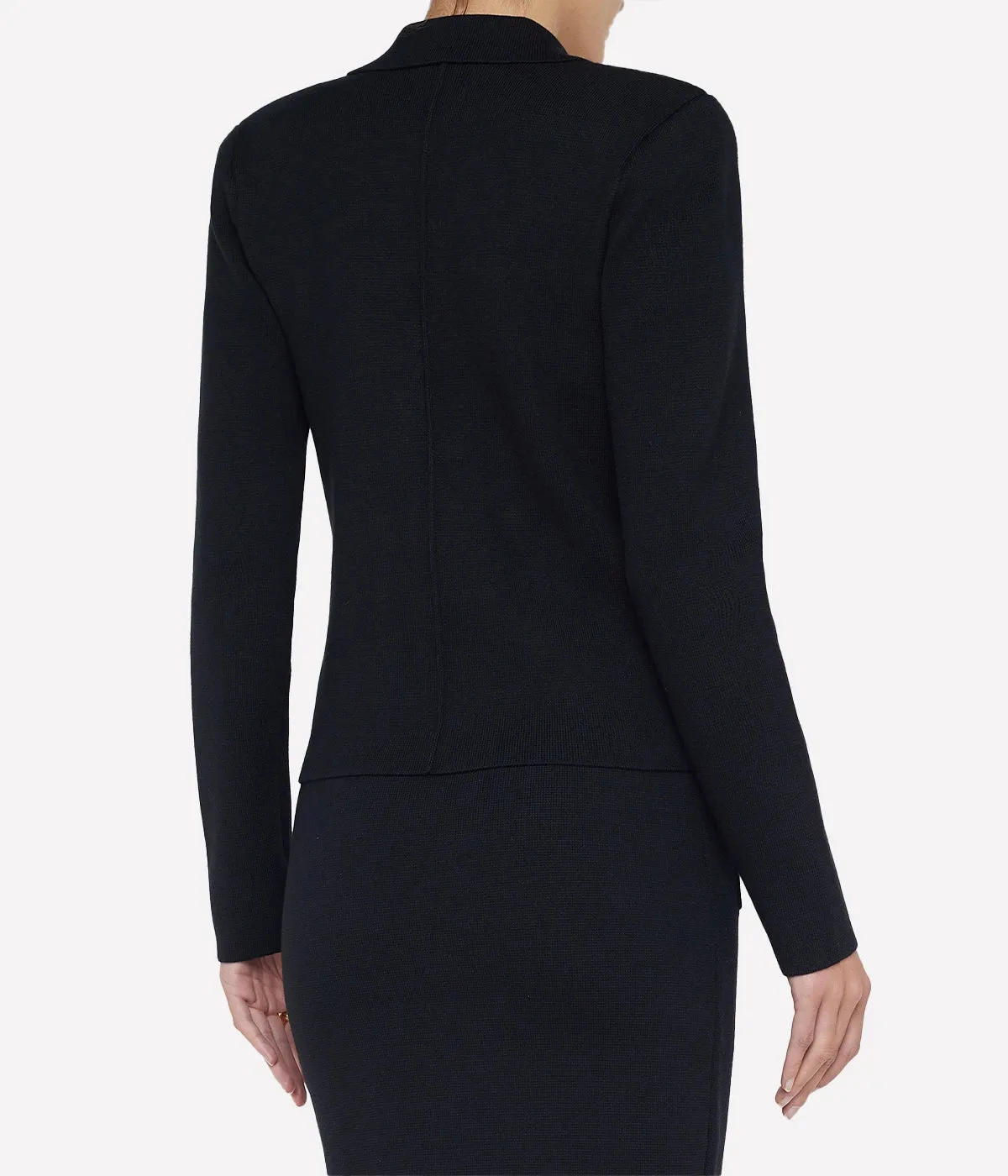 Sofia Knit Blazer in Black Rose Gold