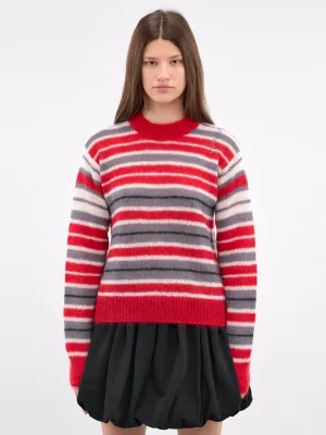 Striped Mohair Sweater (GCMD0573Q0-UFU178-GREY-MULTI)