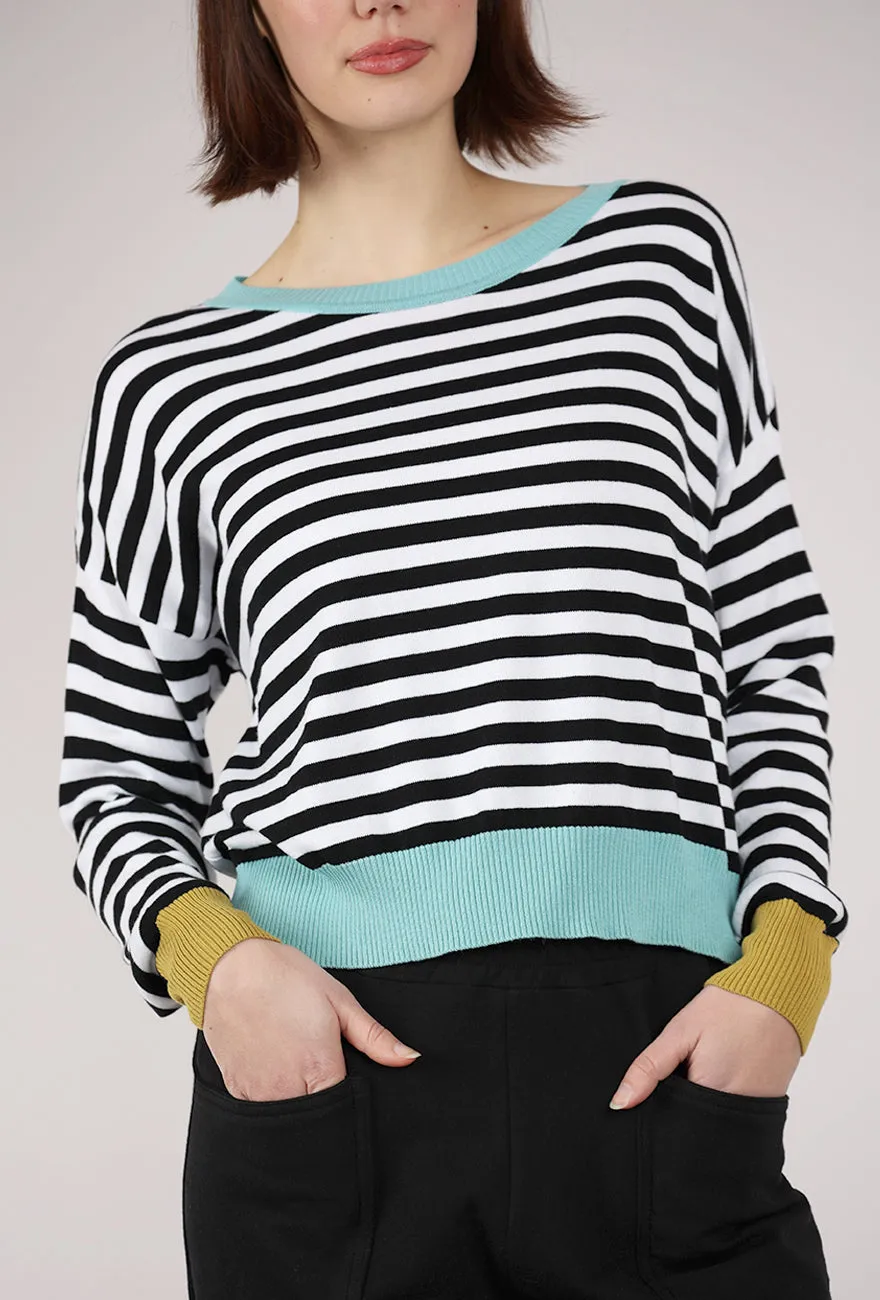Stripes Sweater, Black/White