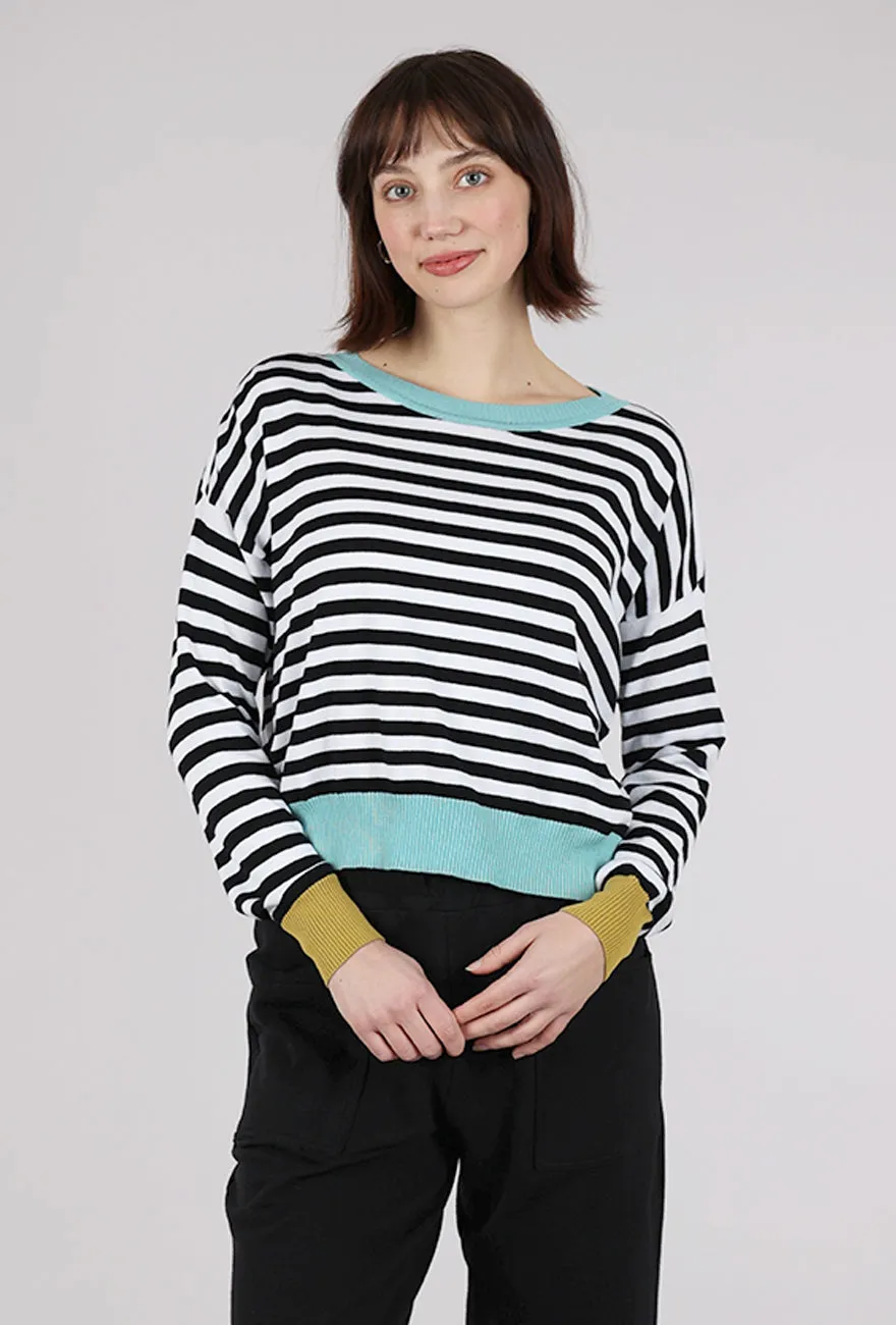 Stripes Sweater, Black/White
