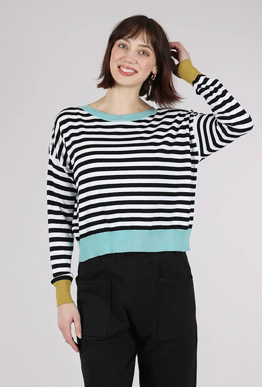 Stripes Sweater, Black/White