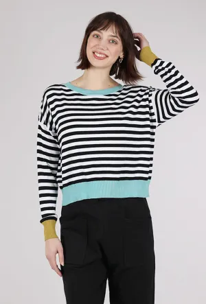Stripes Sweater, Black/White
