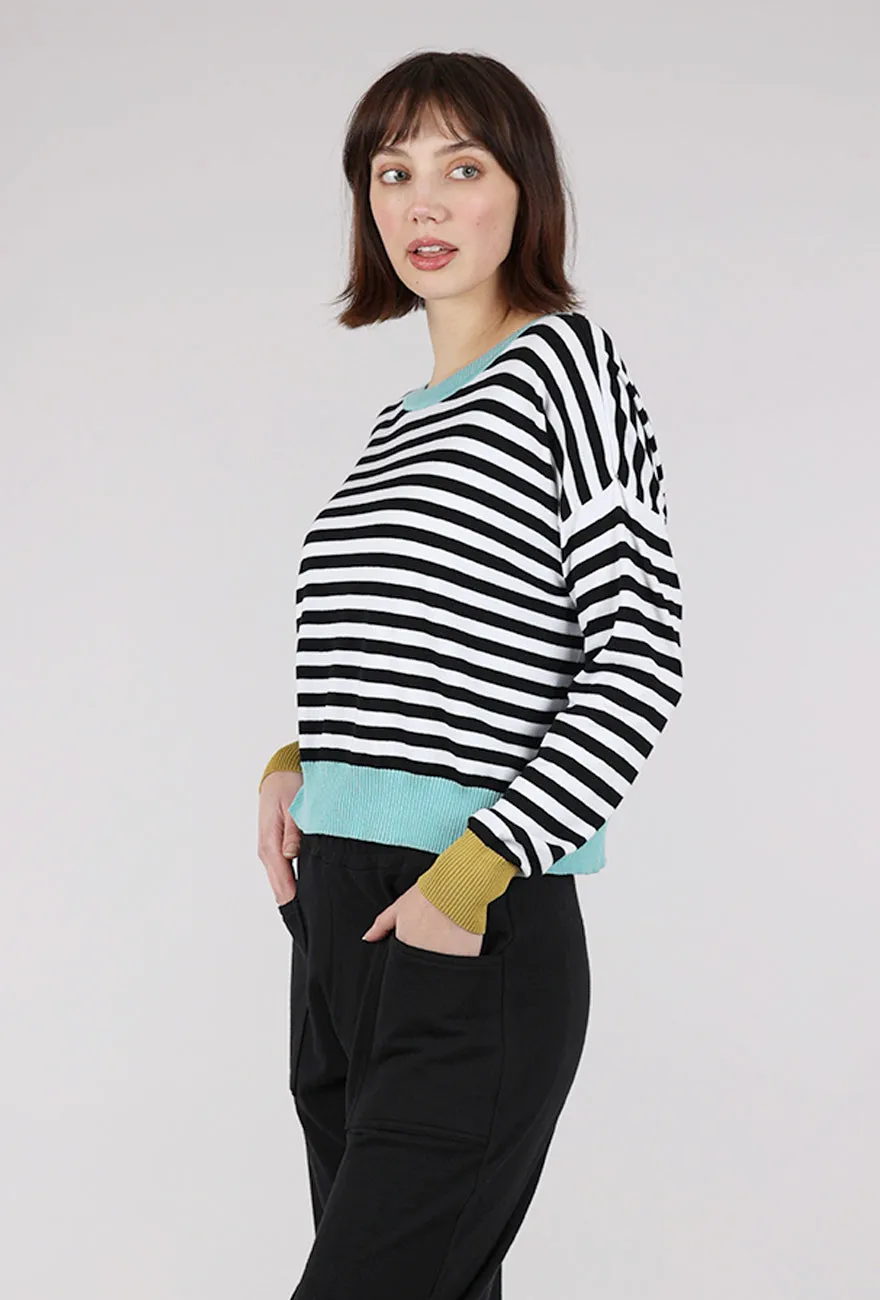 Stripes Sweater, Black/White