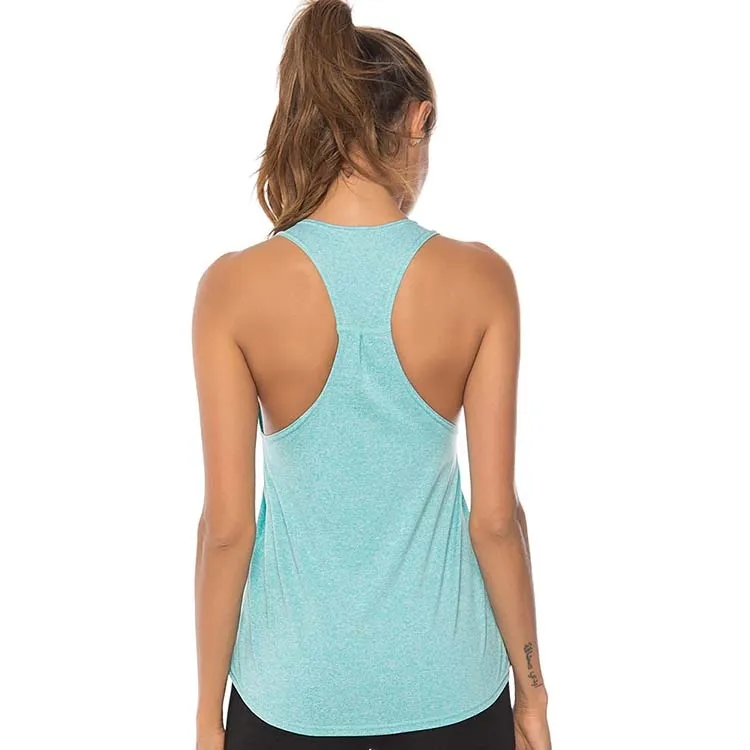 Stylish Anti-Shrink Ladies' Sleeveless Racerback Yoga Tank Tops