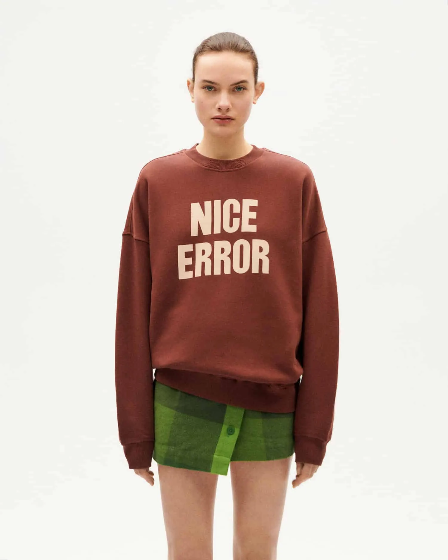 THINKING MU Nice error sweatshirt coffee women