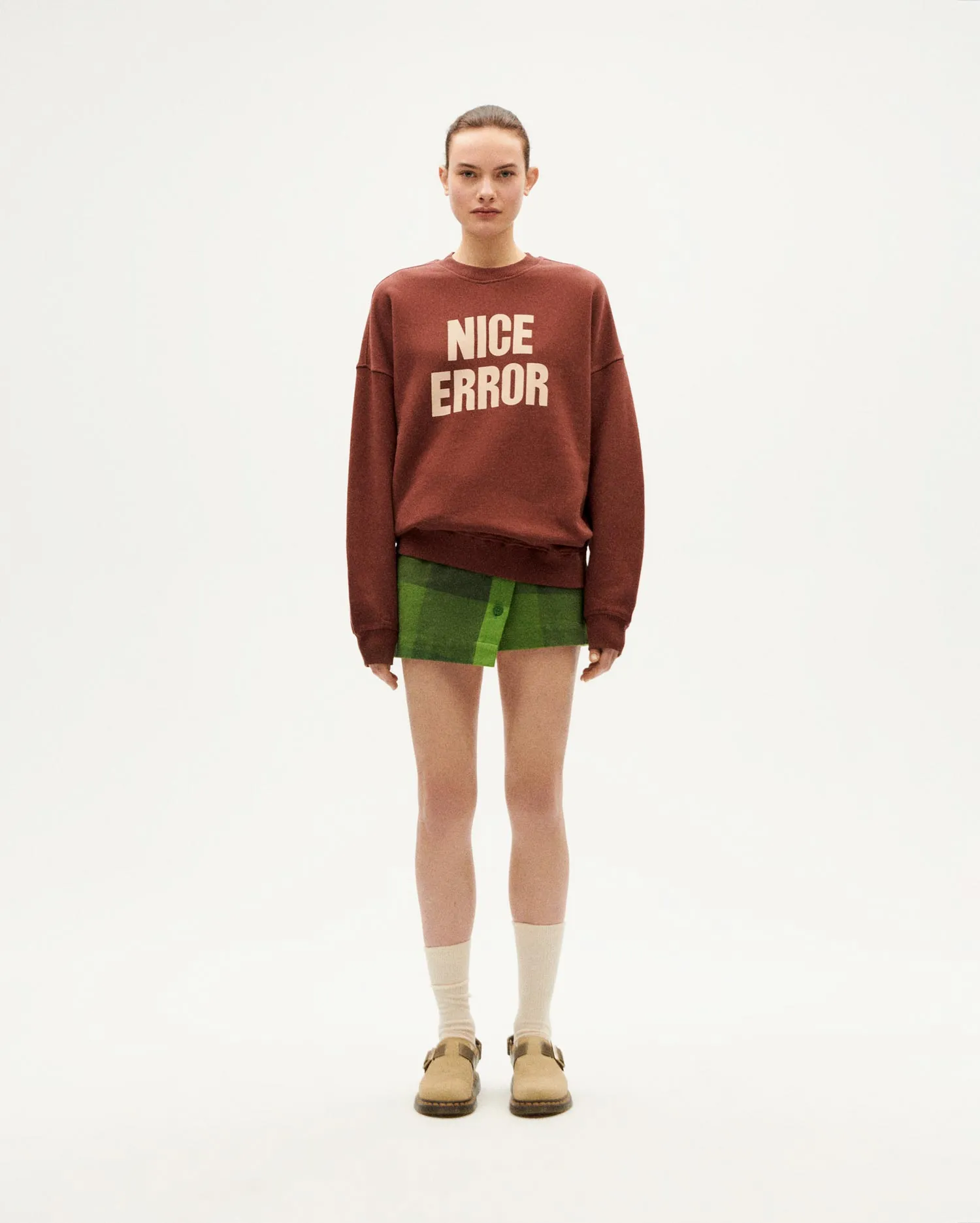 THINKING MU Nice error sweatshirt coffee women