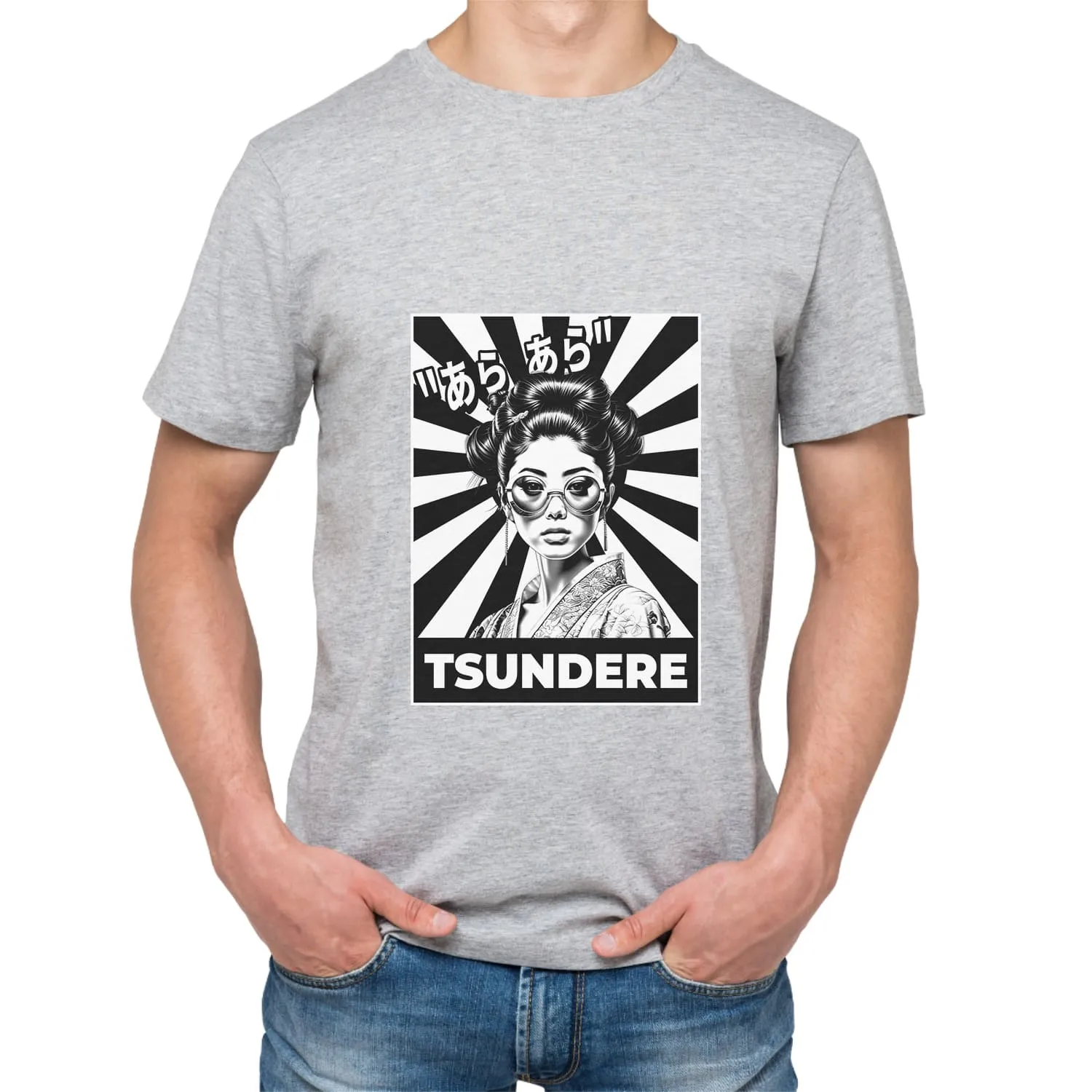 Tsundere Mens cotton printed T-shirt