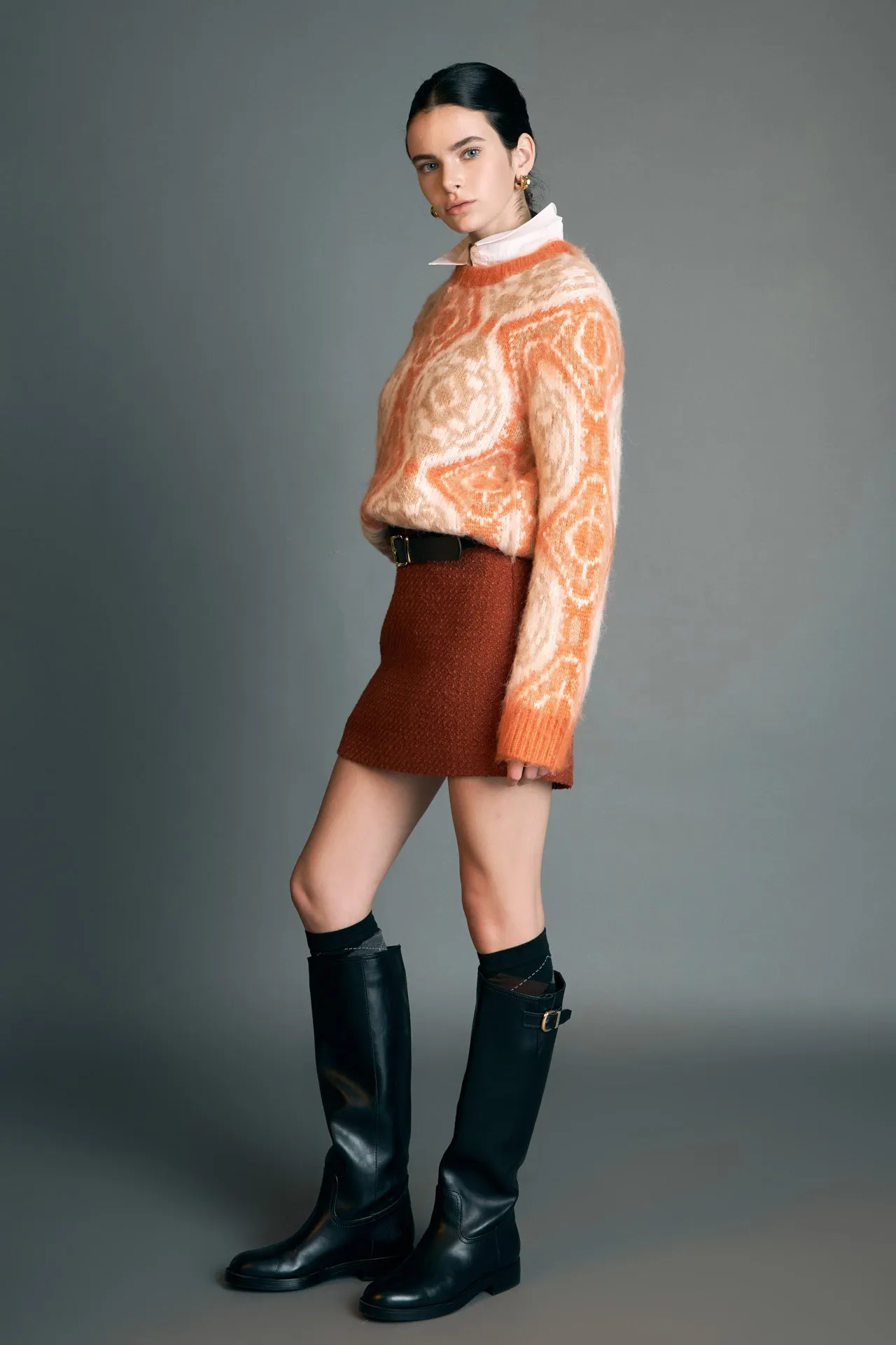 Tweed H-Line Skirt