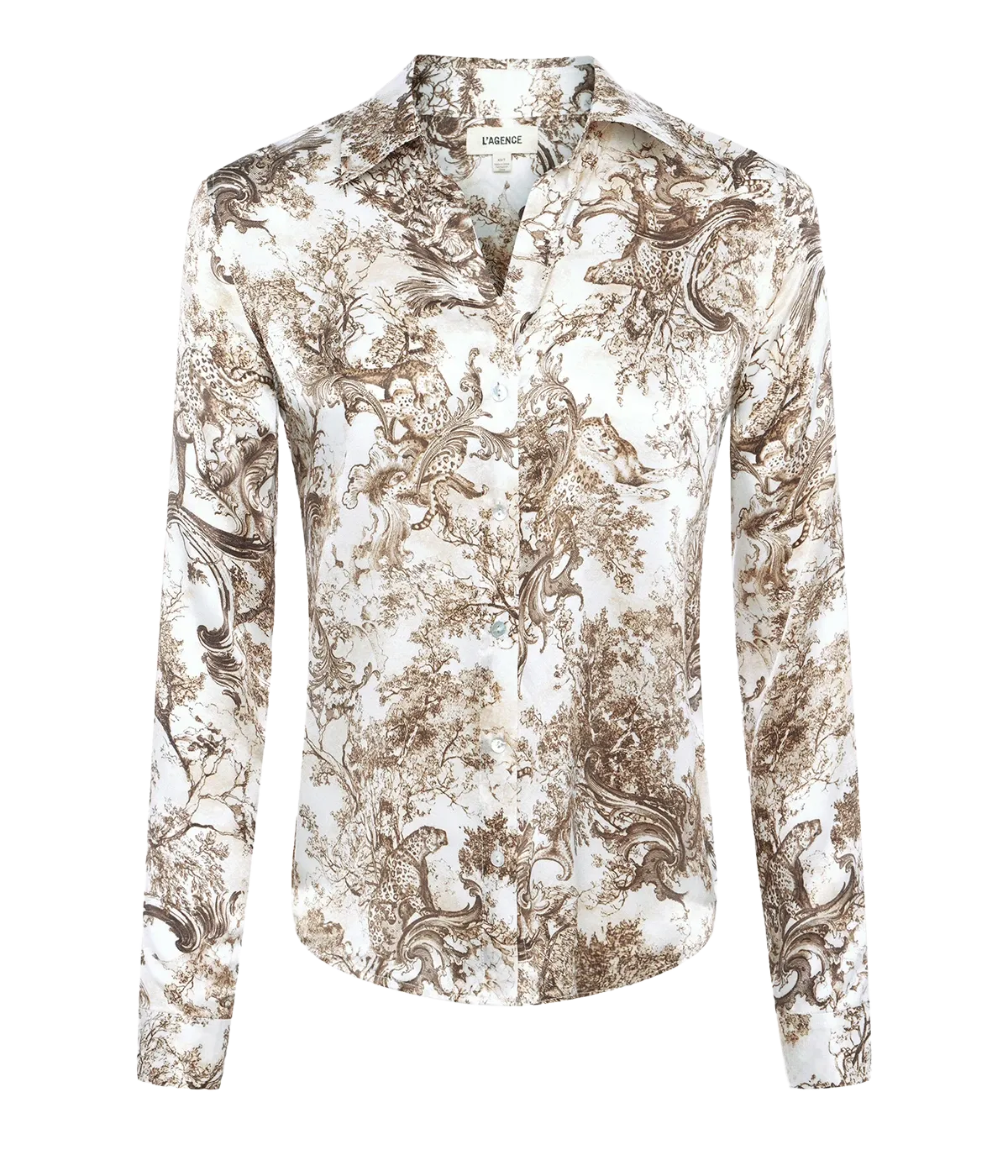 Tyler Long Sleeve Blouse in Ivory & Rococo Toile