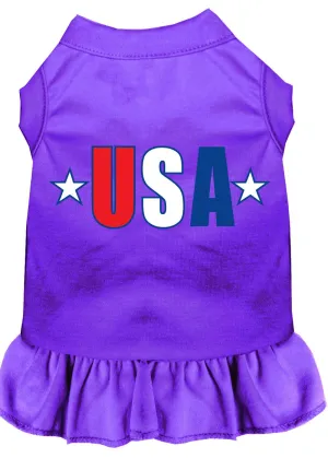 Usa Star Screen Print Dress Purple 4x (22)