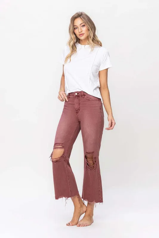 Vervet by Flying Monkey 90's Vintage High Rise Crop Flare Jeans