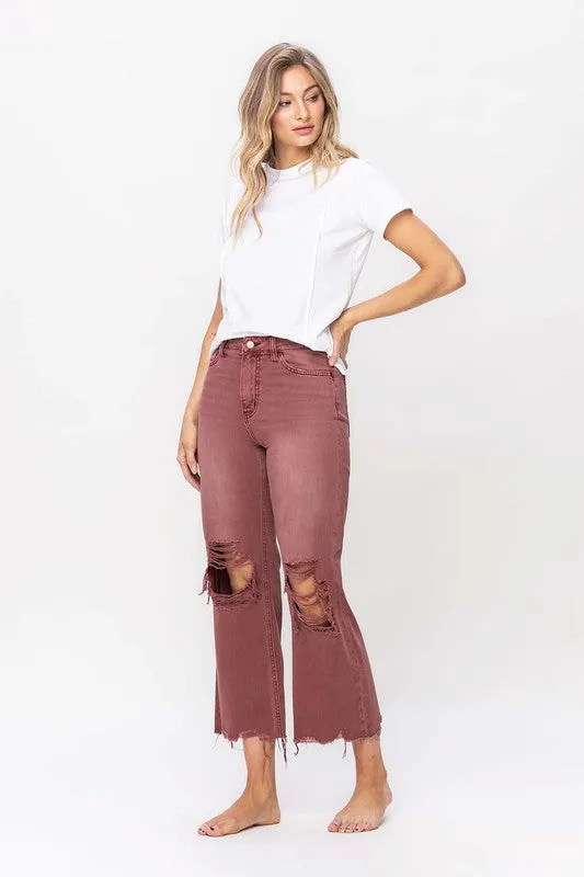 Vervet by Flying Monkey 90's Vintage High Rise Crop Flare Jeans