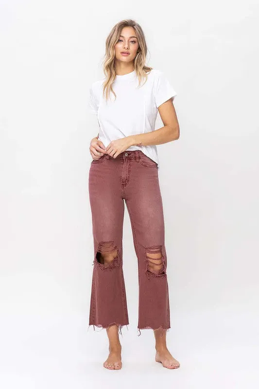 Vervet by Flying Monkey 90's Vintage High Rise Crop Flare Jeans