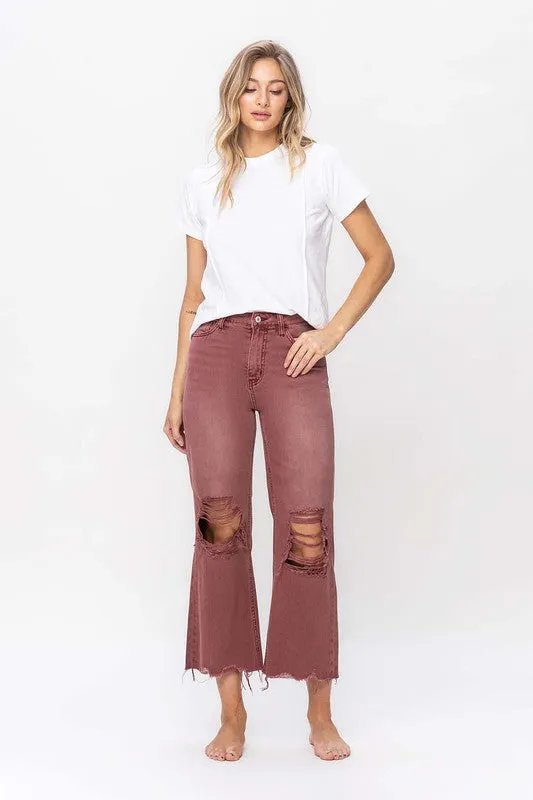 Vervet by Flying Monkey 90's Vintage High Rise Crop Flare Jeans