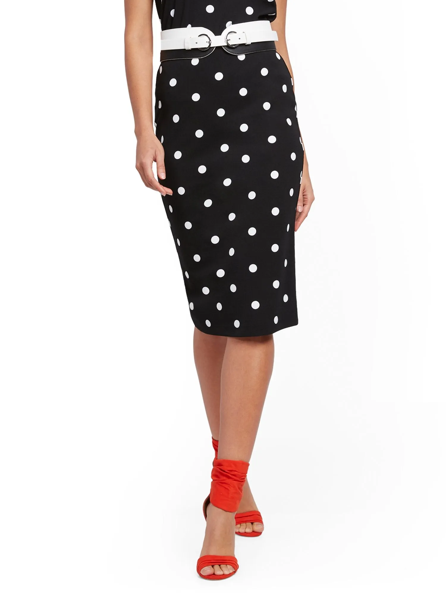 Whitney High-Waist Pull-On Pencil Skirt - 7th Avenue