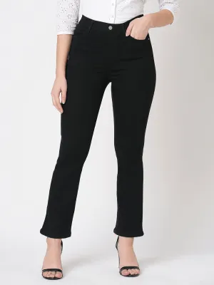 Women High-Rise Mini Flare Jeans