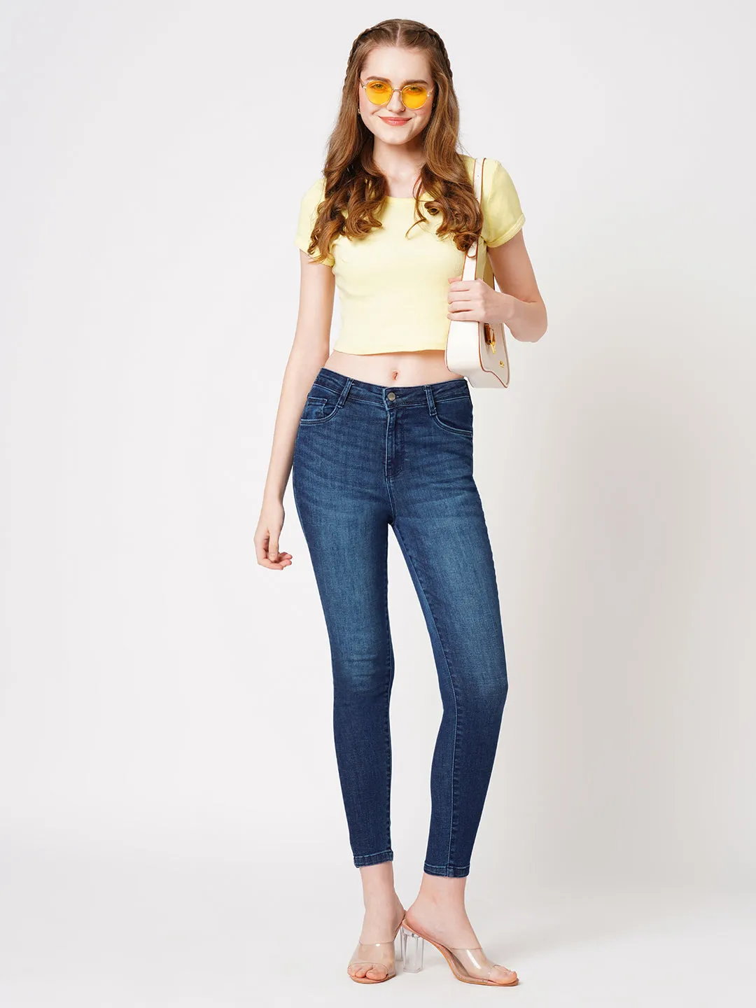 Women Sky High-Rise Skinny Fit Jeans