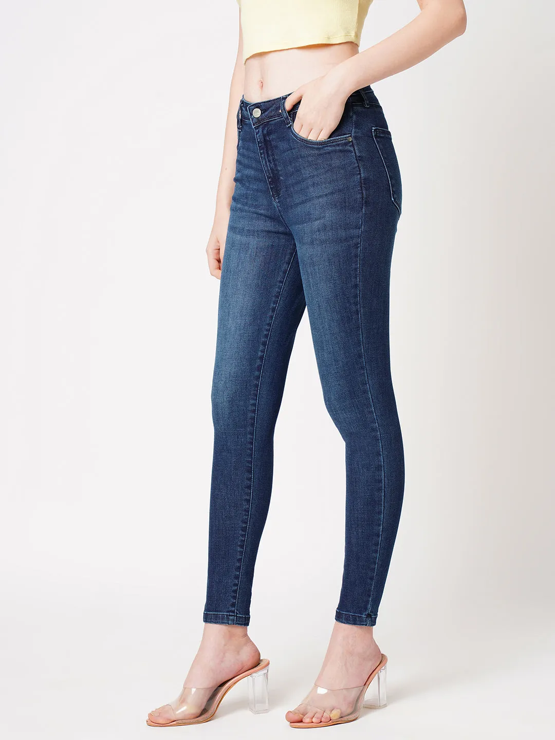 Women Sky High-Rise Skinny Fit Jeans