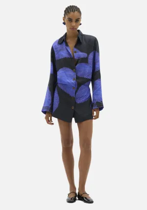 YIN NIGHT PALMS SHIRT DRESS