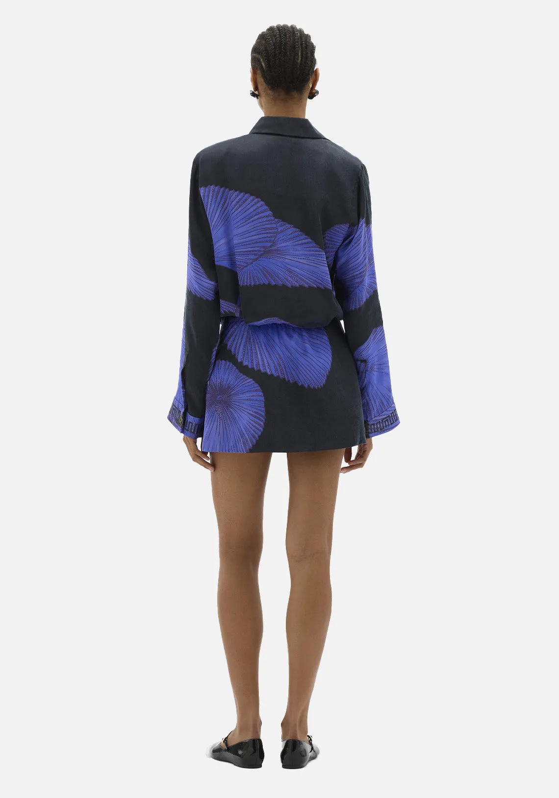 YIN NIGHT PALMS SHIRT DRESS