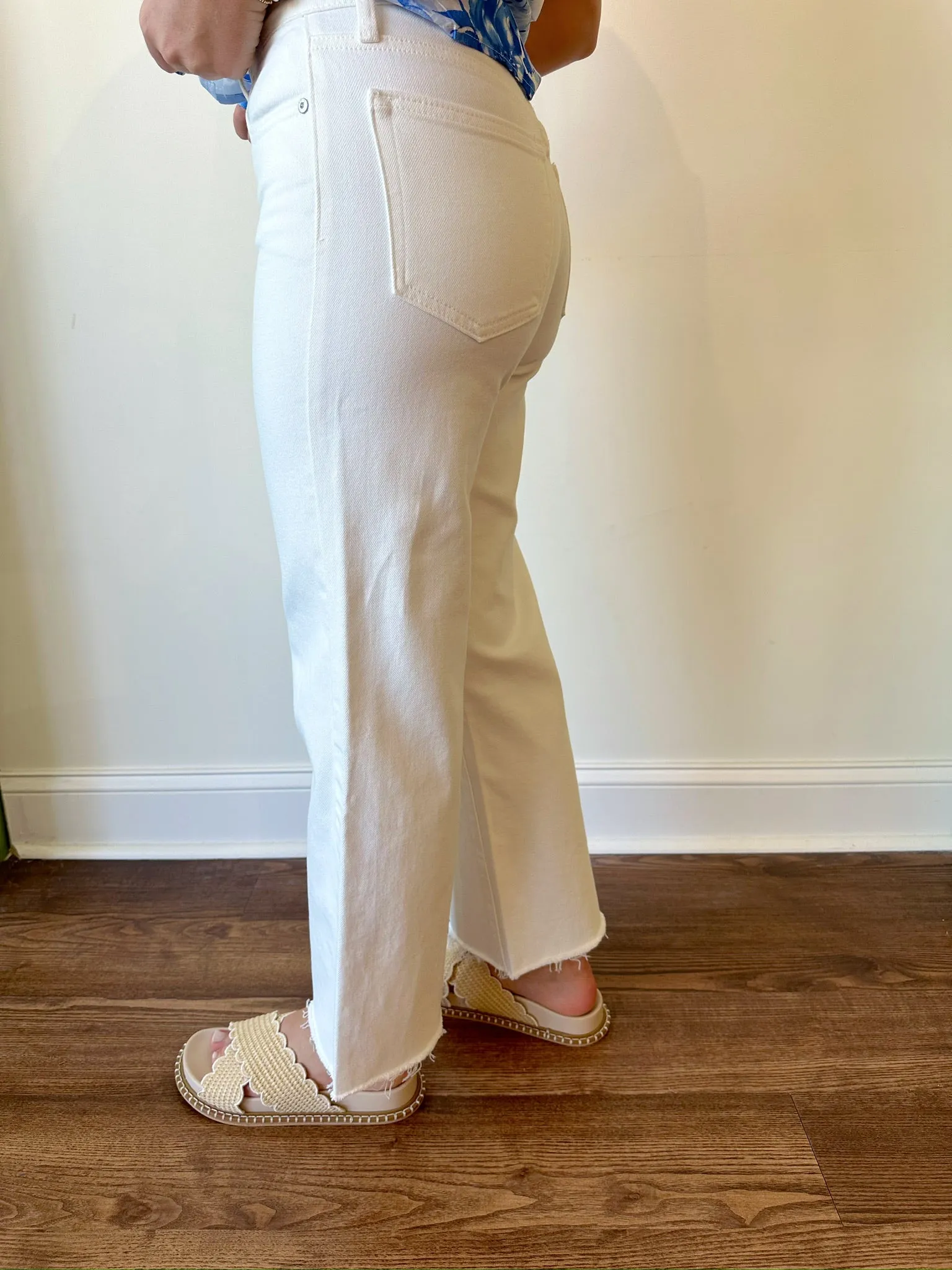 Zienna Wide Leg Jeans-White