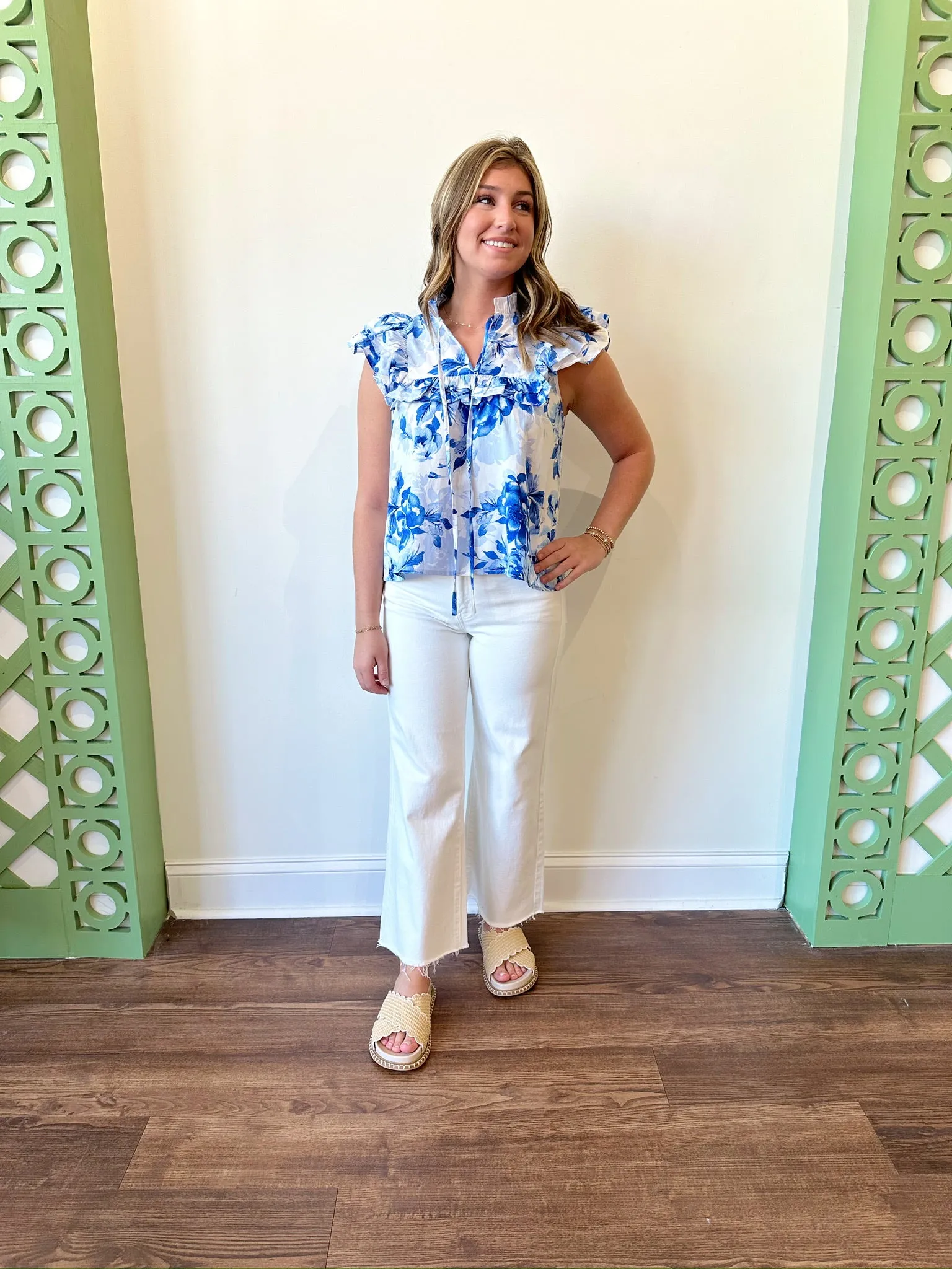 Zienna Wide Leg Jeans-White